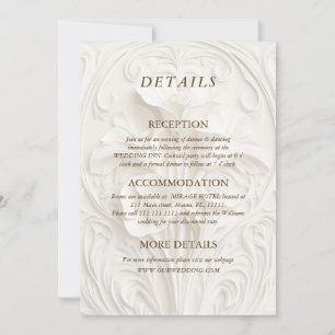 Invitation Mariage Élégant Art Nouveau Floral Tout en Un