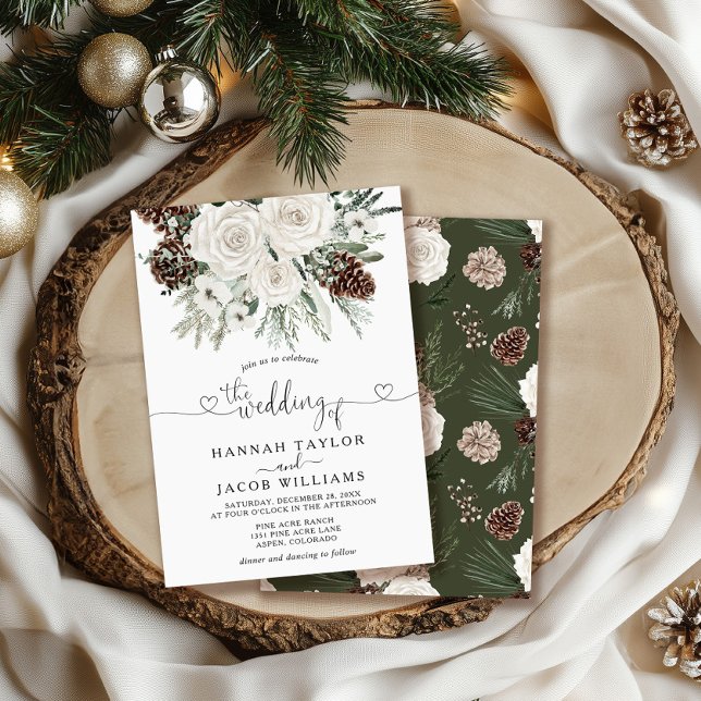 Invitation Mariage Élégant au Pin de l'Hiver  (Créateur téléchargé)