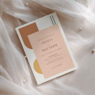 Invitation Mariage Élégant aux Arches Bohèmes Terracotta Jaun
