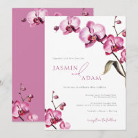Mariage Élégant aux Orchidées Roses