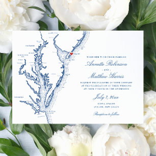 Invitation Mariage élégant Avalon New Jersey