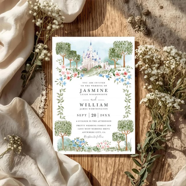 Invitation Mariage élégant avec code QR Il était une fois dan (Créateur téléchargé)