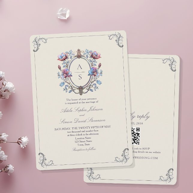 Invitation Mariage élégant baroque (Créateur téléchargé)