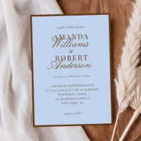 Mariage Élégant Bleu et Marron Vieille Fortune