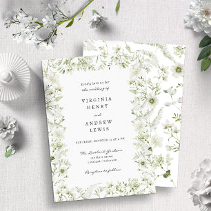 Invitation Mariage Élégant Bohème Rustique avec Verdure