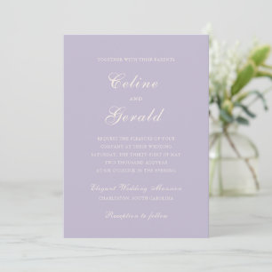 Invitation Mariage élégant Celine Lilac