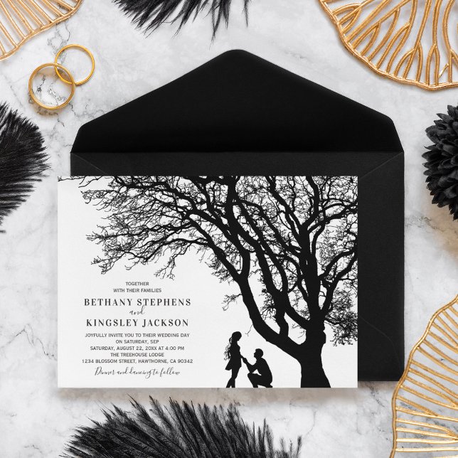 Invitation Mariage Élégant Chic Arbre (Créateur téléchargé)