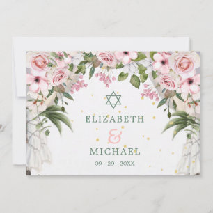 Invitation Mariage Élégant Chuppah Floral Folio