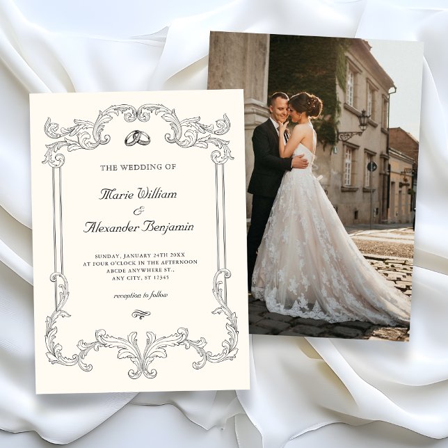 Invitation Mariage élégant classique (Créateur téléchargé)