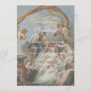 Invitation Mariage Élégant Classique Ancienne peinture