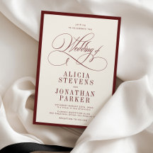 Mariage élégant classique bordeaux ivoire argent a