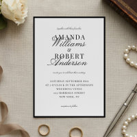 Mariage Élégant Classique Noir et Blanc à l'Ancien