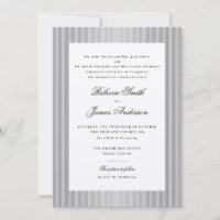 Mariage Élégant Classique Rayures Noires Formel
