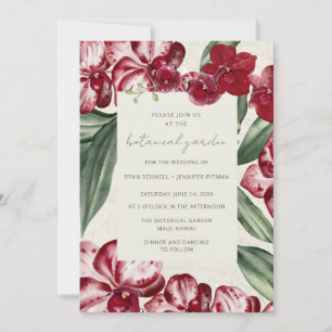 Invitation Mariage élégant dans un jardin botanique tropical