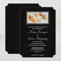 Mariage élégant de carpes koï or