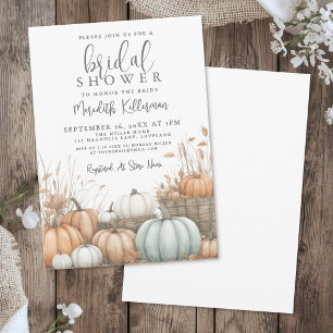 Invitation Mariage Élégant de Citrouille d'Automne
