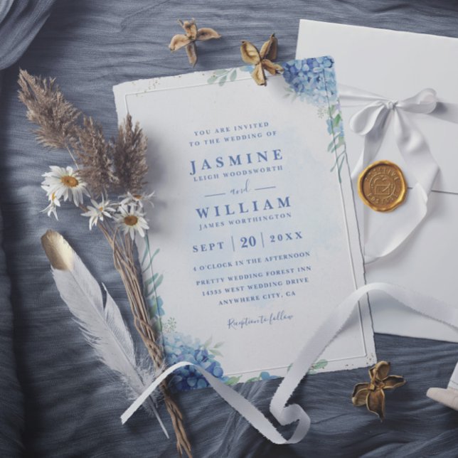 Invitation Mariage élégant de code QR virtuel à l'aquarelle b (Créateur téléchargé)