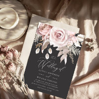 Mariage élégant de Rose roux et gris