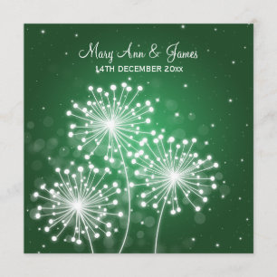 Invitation Mariage élégant Écran vert émeraude