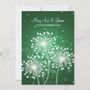 Invitation Mariage élégant Écran vert émeraude
