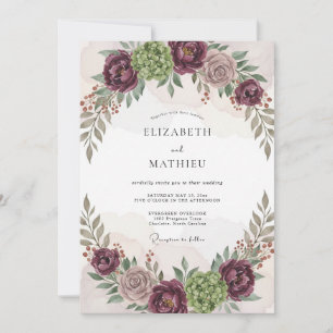 Invitation Mariage Élégant en Bourgogne dans les Bois