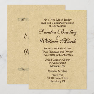 Invitation Mariage élégant en cuir