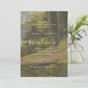 Invitation Mariage Élégant en Forêt Rustique
