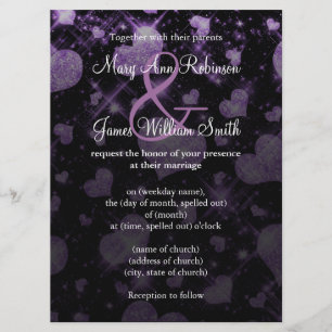 Invitation Mariage Élégant Enregistrer la Date Paillettes Cœu