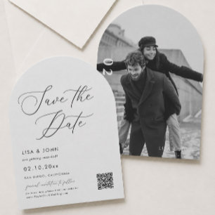 Invitation Mariage élégant Enregistrer la photo Date
