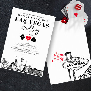 Invitation Mariage élégant et amusant à Las Vegas