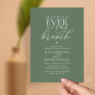 Invitation Mariage Élégant et Déjeuner de Félicité Éternelle
