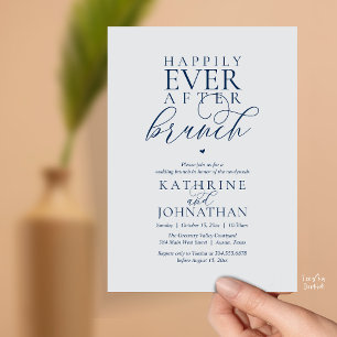 Invitation Mariage Élégant et Déjeuner de Félicité Éternelle