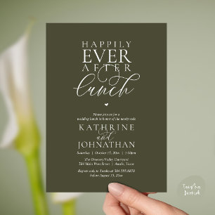 Invitation Mariage Élégant et Déjeuner de Fuite Amoureuse
