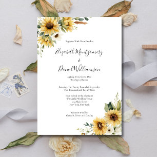 Invitation Mariage Élégant et Formel de Ferme Rustique avec T