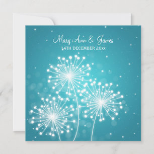 Invitation Mariage élégant Été Épargne Turquoise