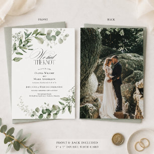Invitation Mariage Élégant Eucalyptus Nous Nous Sommes Unis