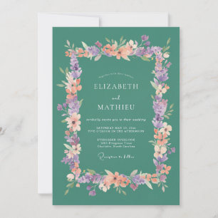Invitation Mariage Élégant Fleur de Sauge