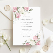 Mariage Élégant Fleurs Hydrangea Rose Verdure