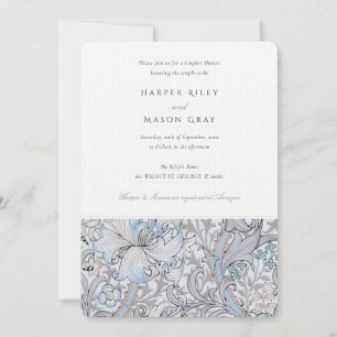 Invitation Mariage Élégant Lys Doré Classique Pastel