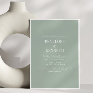 Invitation Mariage Élégant Minimaliste Classique Dusty Sage R