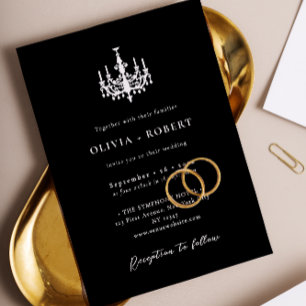 Invitation Mariage Élégant Minimaliste Lustre