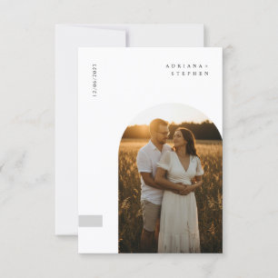 Invitation Mariage Élégant Minimaliste Simple Photo Budget