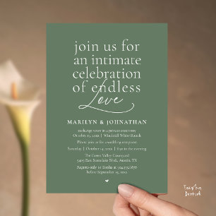 Invitation Mariage Élégant Moderne, Amour Éternel, Réception