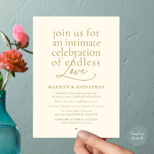 Invitation Mariage Élégant Moderne, Amour Éternel, Réception