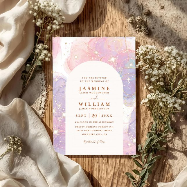 Invitation Mariage élégant moderne avec QR Code pour une soir (Créateur téléchargé)