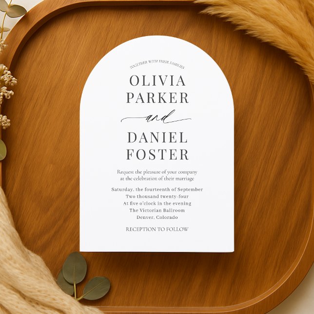 Invitation Mariage Élégant Moderne Minimaliste (Créateur téléchargé)