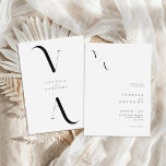 Invitation Mariage Élégant Moderne Minimaliste Noir et Blanc<br><div class="desc">Invitation de Mariage Moderne Minimaliste Noir et Blanc. Caractéristiques typographie de monogramme élégante et conception graphique minimale. Personnalisez le texte avec tous les détails de votre jour spécial.</div>
