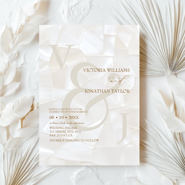 Invitation Mariage élégant moderne neutre marron (Créateur téléchargé)