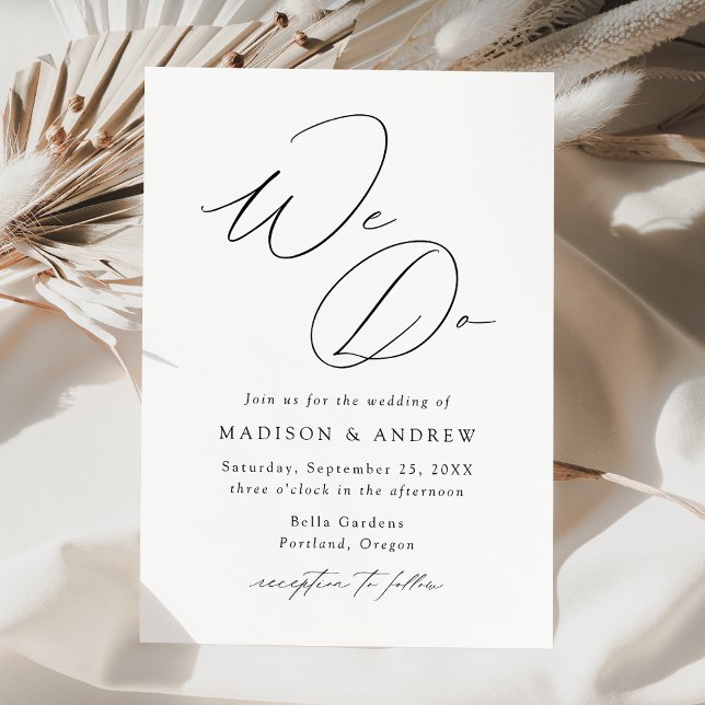 Invitation Mariage élégant moderne Nous faisons un script noi (Créateur téléchargé)