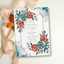 Mariage Élégant Moderne Saphyr Orange Audacieux d'